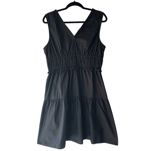 RAILS | NWOT TALULAH BLACK SLEEVELESS TIERED DRESS RUCHED | LARGE - Picture 9 of 13